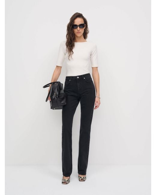 Reformation White Blair High Rise Baby Bootcut Jeans