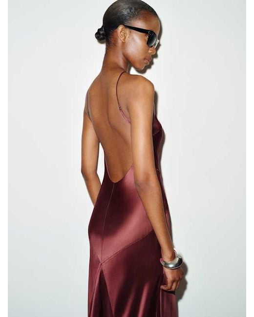 Reformation Red Emilee Silk Dress