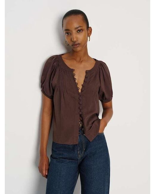 Reformation Blue Calia Top