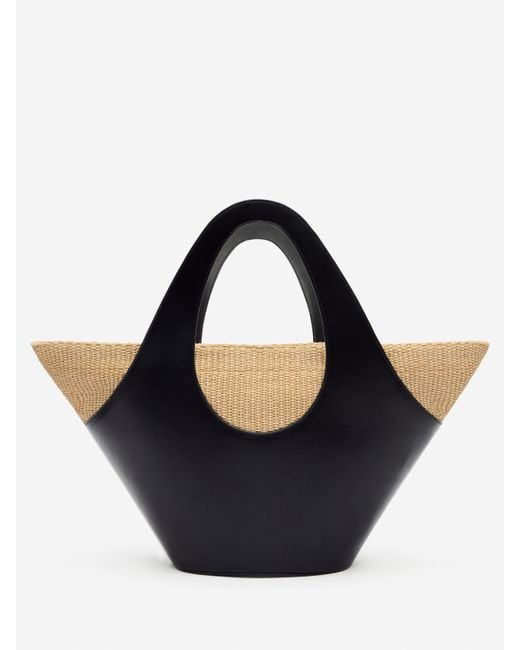 Reformation Blue Siena Top Handle Tote