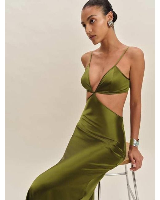 reformation poppies silk dress Reformation poppies silk dress Sz 10 womens, long maxi silk dress with cutouts