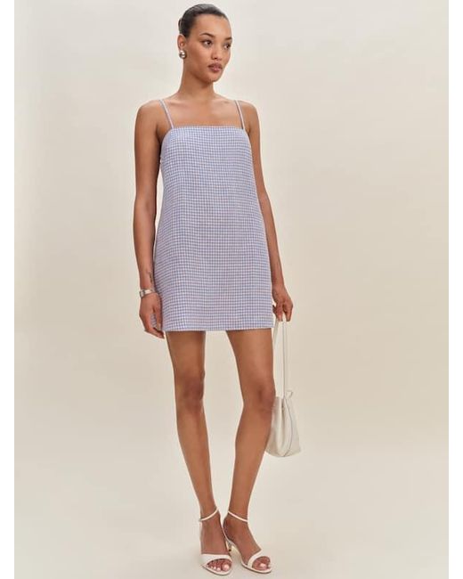 Reformation Aubree Linen Dress in Natural | Lyst