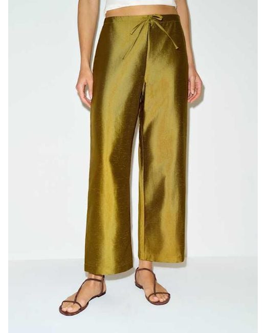 Reformation Green Olina Cropped Pant