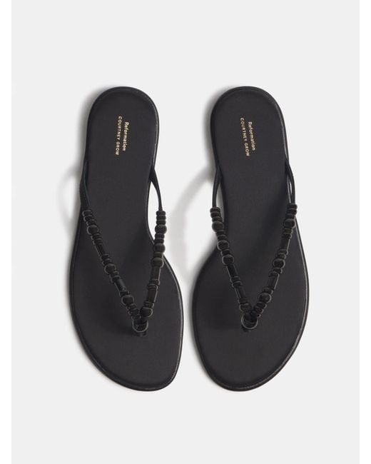 Reformation Blue Geffen Sandal Satin 5