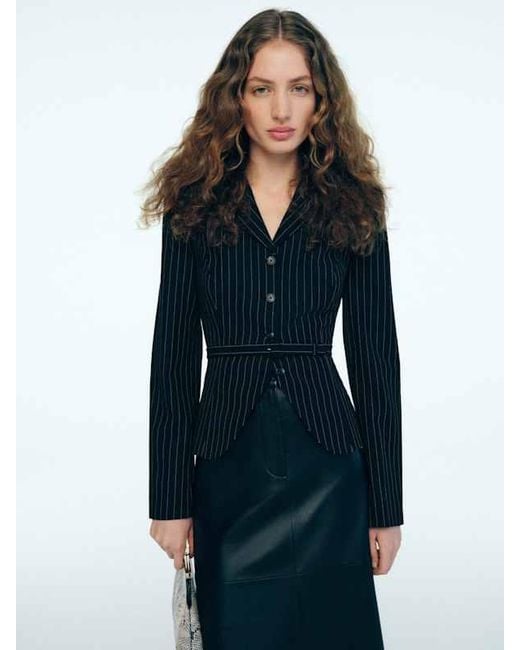 Reformation Blue Mabel Jacket