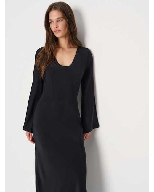 Reformation Blue Vivia Silk Dress