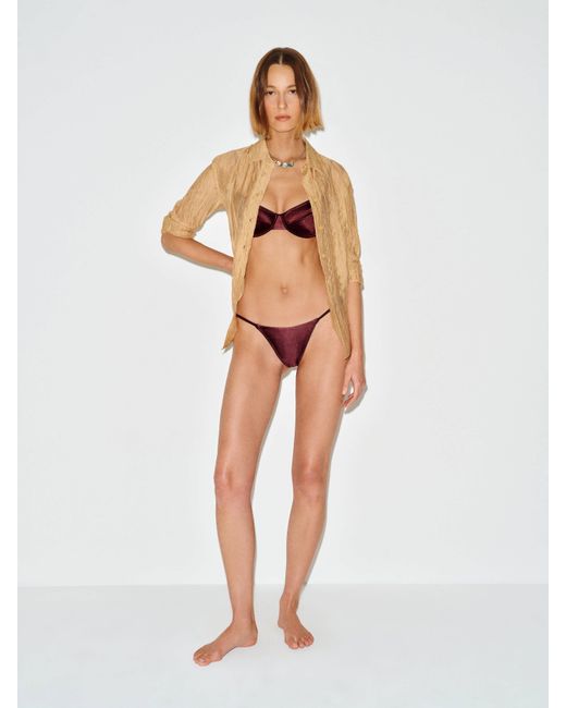 Reformation White Evie Bikini Bottom