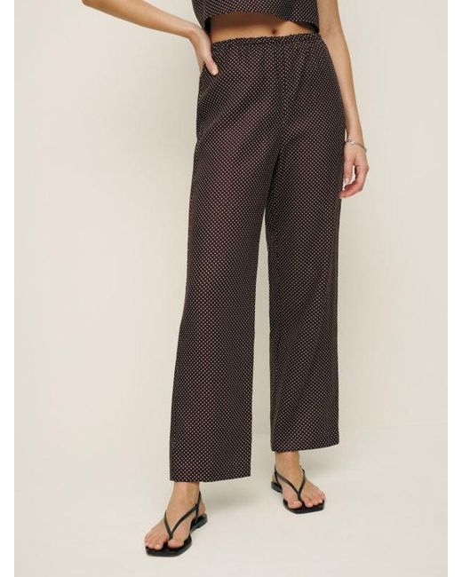 Reformation Natural Remi Cropped Linen Pant