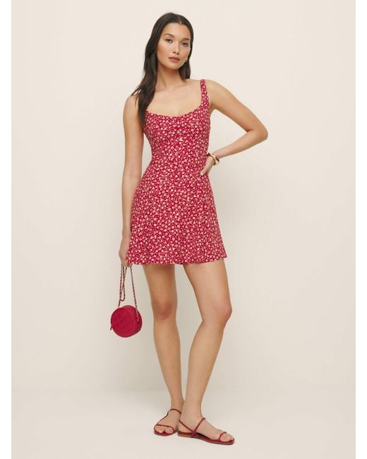 Reformation Pink Valencio Dress 4