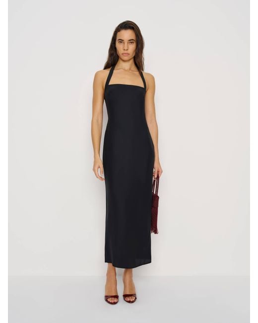 Reformation Blue Alli Silk Dress 0