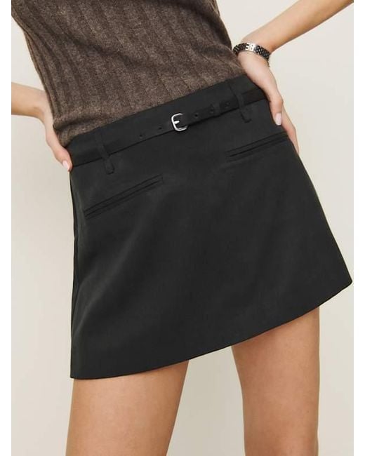 Reformation Black Bobbi Skort