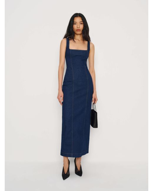 reformation delphinia denim dress Reformation Delphinia Denim Dress