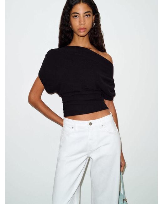 Reformation White Iris Knit Top