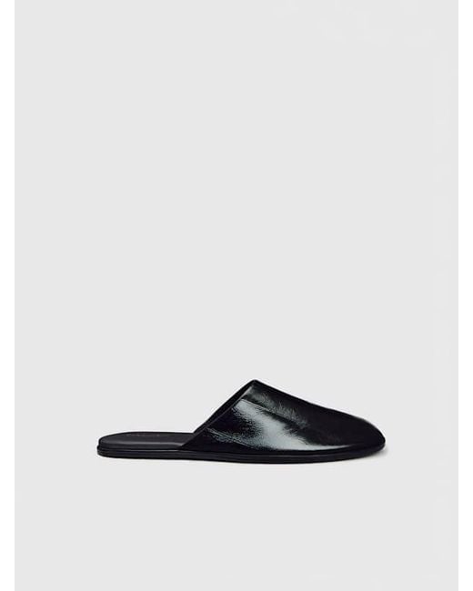 Reformation Blue Zealand Flat Mule Eel