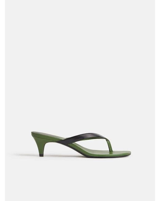 Reformation Blue Amelia Heeled Thong