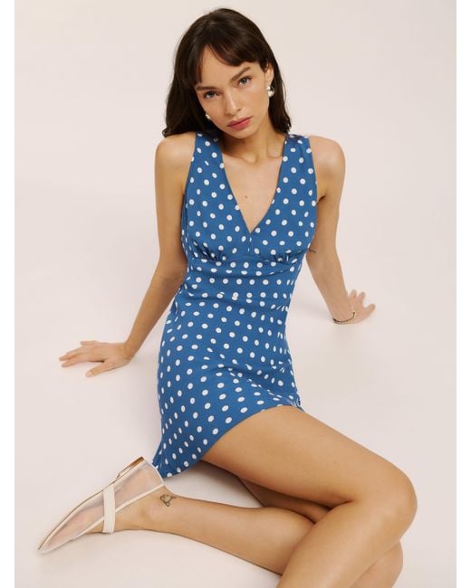 Reformation Blue Calix Dress