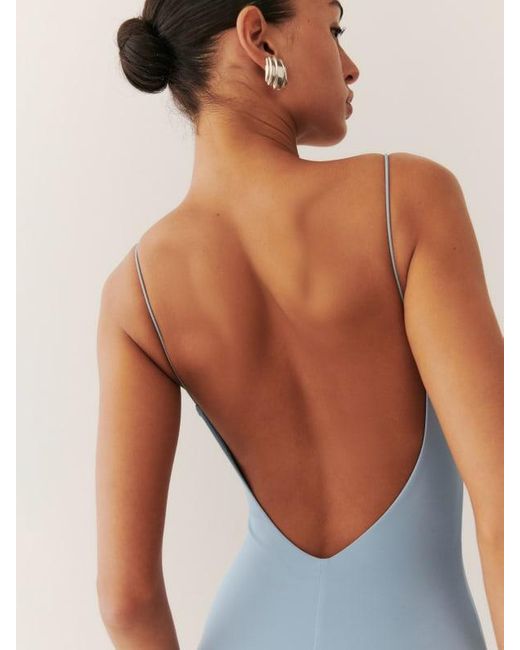 Reformation Blue Rio One Piece Swimsuit