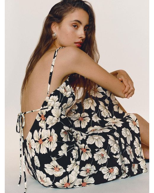 Reformation Black Zia Dress