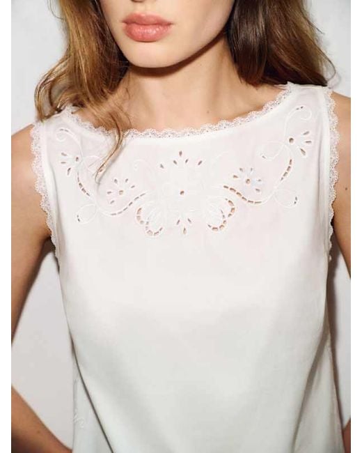 Reformation White Fiorella Top