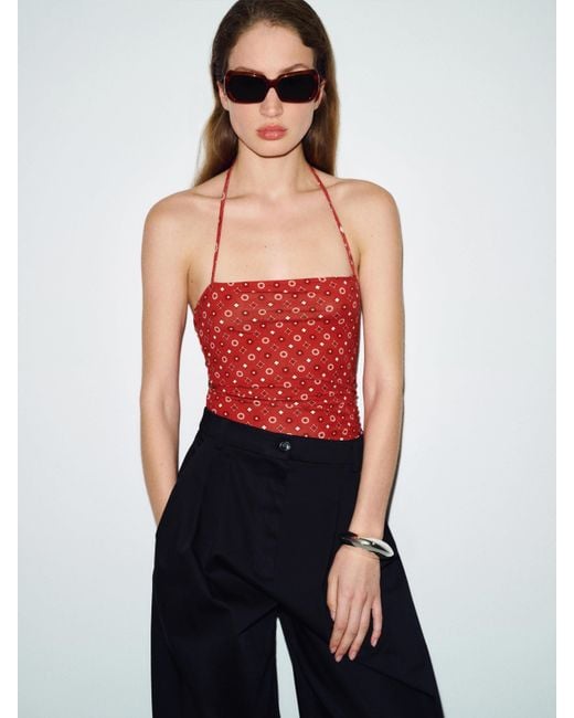 Reformation Blue Joni Knit Top