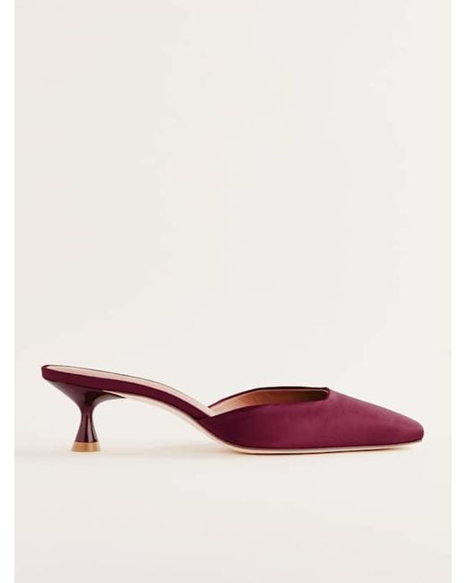 Reformation Blue Daniela Kitten Mule