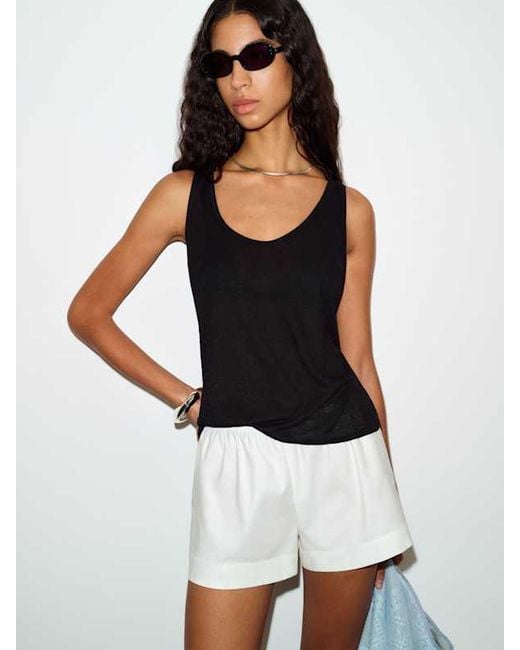 Reformation White Jemma Knit Top