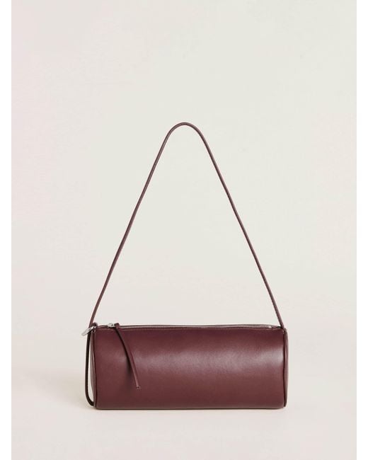 Reformation Purple Cylinder Leather Bag