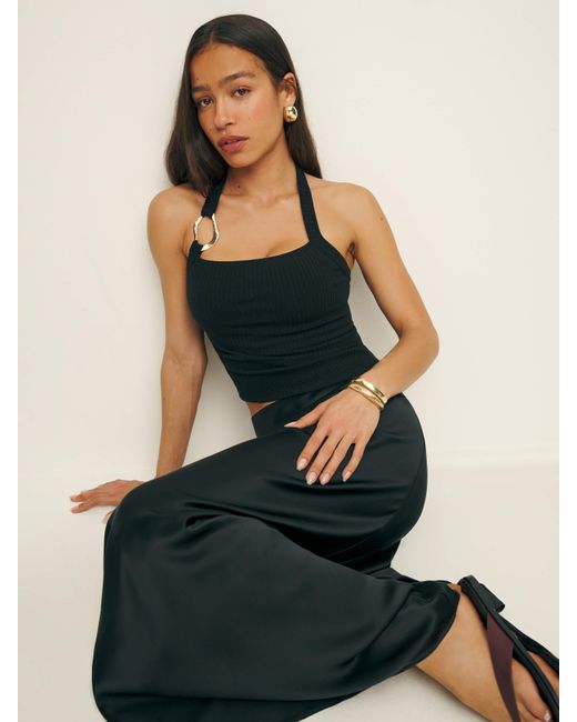 Reformation Black Ramona Knit Top
