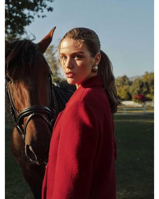 Reformation Red Lucas Coat