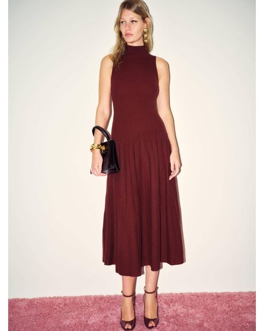 white women's dress Wisteria Slinky Maxi With Scarf / | MESHKI Size:10/44 Thumbholes 2026 Fall Bridesmaid Dresses: 1 cm = 0.394