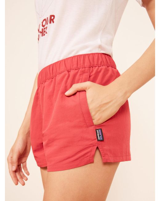 Reformation Red Patagonia Barely Baggies Shorts