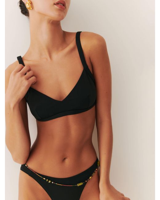 Reformation Black Soleil Bikini Top
