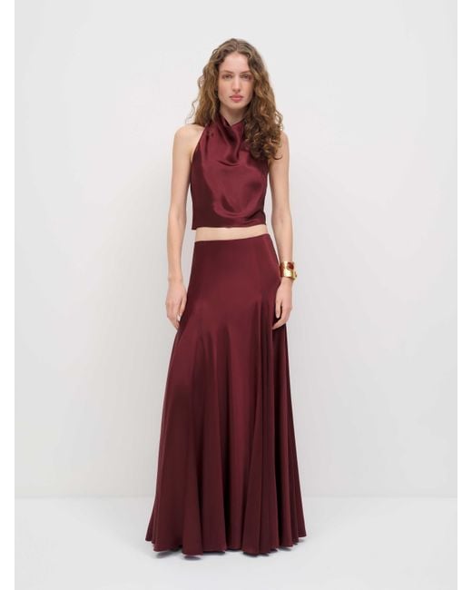 Reformation Purple Sera Silk Two Piece 2
