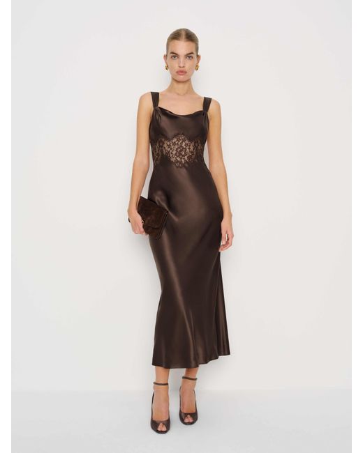 chinese dress ladies Women's Boho Lace Brown Dress