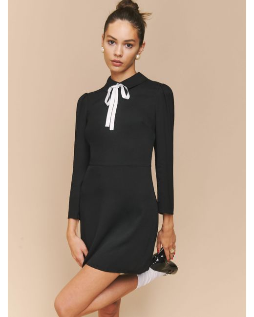 Reformation Black Rocco Dress