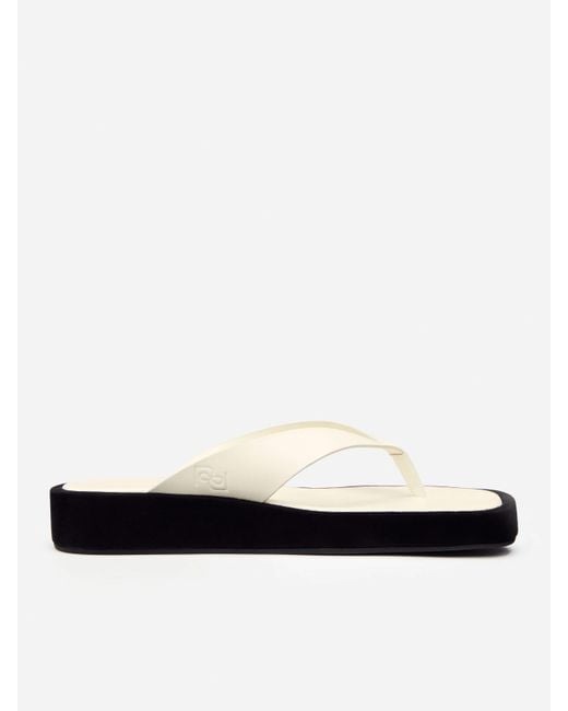 Reformation White Eden Platform Thong