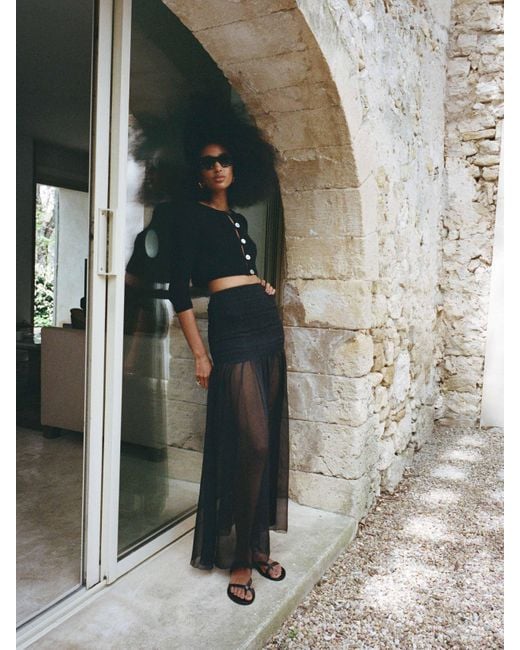 Reformation Black Penelope Skirt