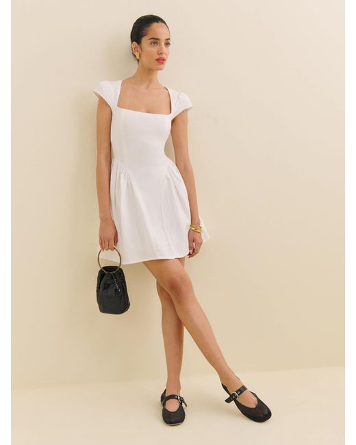 Reformation Women's Natural Oaklyn Linen Dress 10 Reformation Women's Natural Oaklyn Linen Dress 10