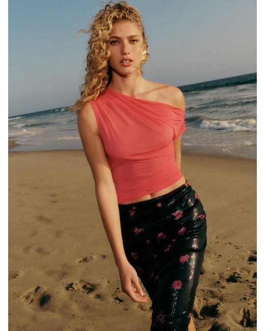 Reformation Pink Belle Knit Top