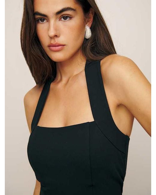 Reformation Black Finnian Knit Dress