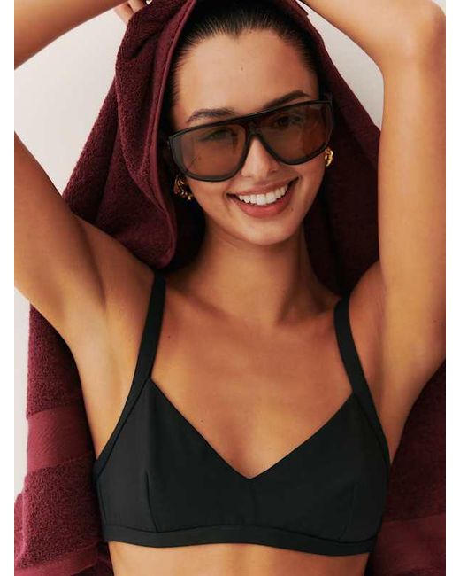 Reformation Black Soleil Bikini Top