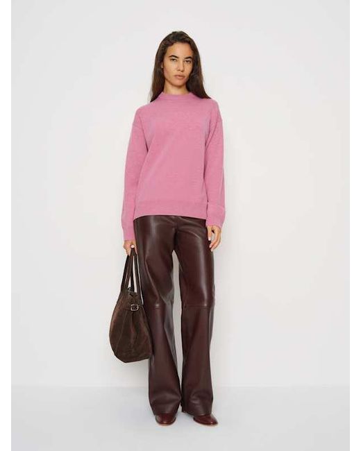 Reformation Pink Fabian Crew Sweater