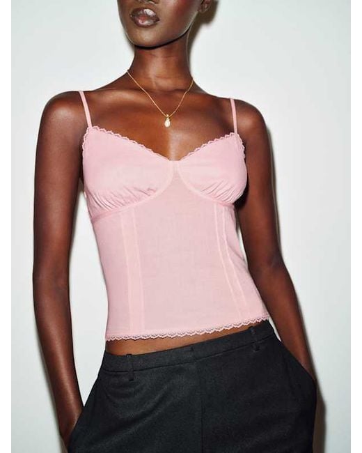 Reformation White Karissa Top Lace