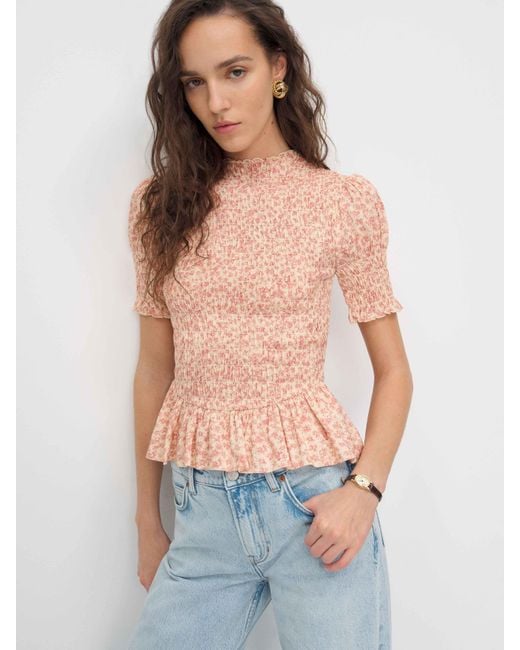 Reformation Blue Aggie Top