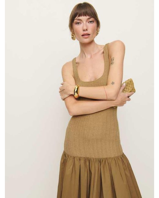 Reformation Brown Kella Knit Dress