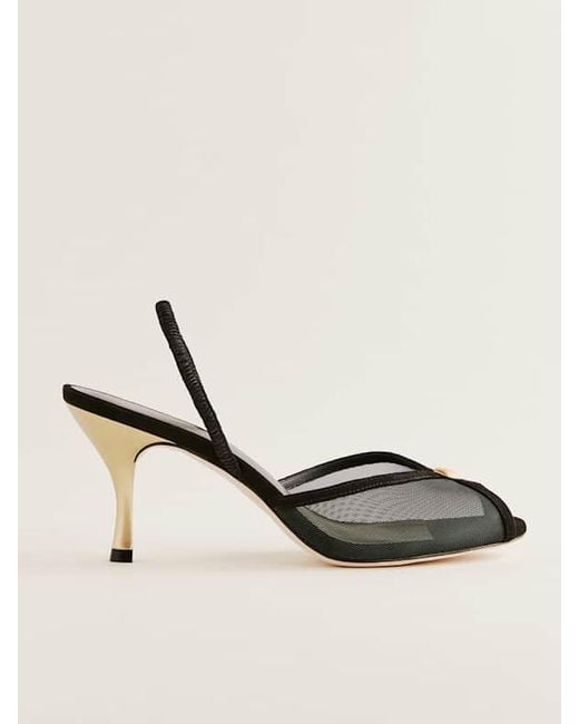 Reformation Black Paula Heeled Sandal