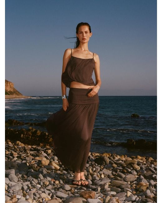 Reformation Brown Astrid Two Piece