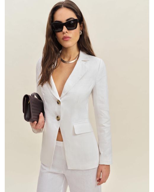 Reformation Natural Bondi Linen Blazer