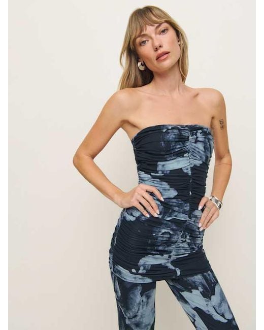 Reformation Blue Arlo Knit Two Piece