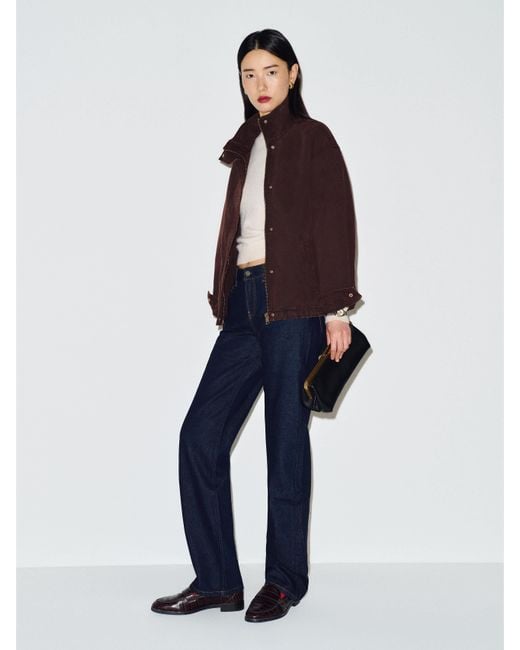 Reformation Blue Andrew Canvas Jacket
